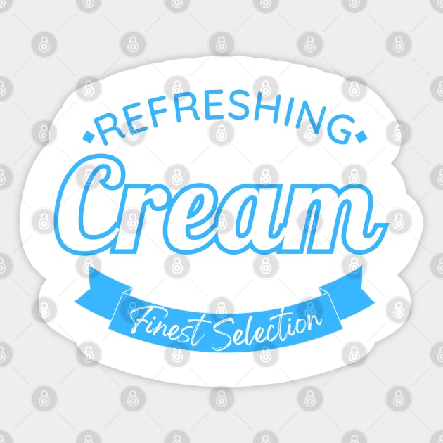 Finest Quality Cream Sticker by WarFX Designs